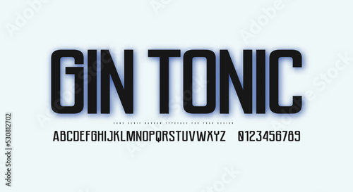 Narrow sans serif font