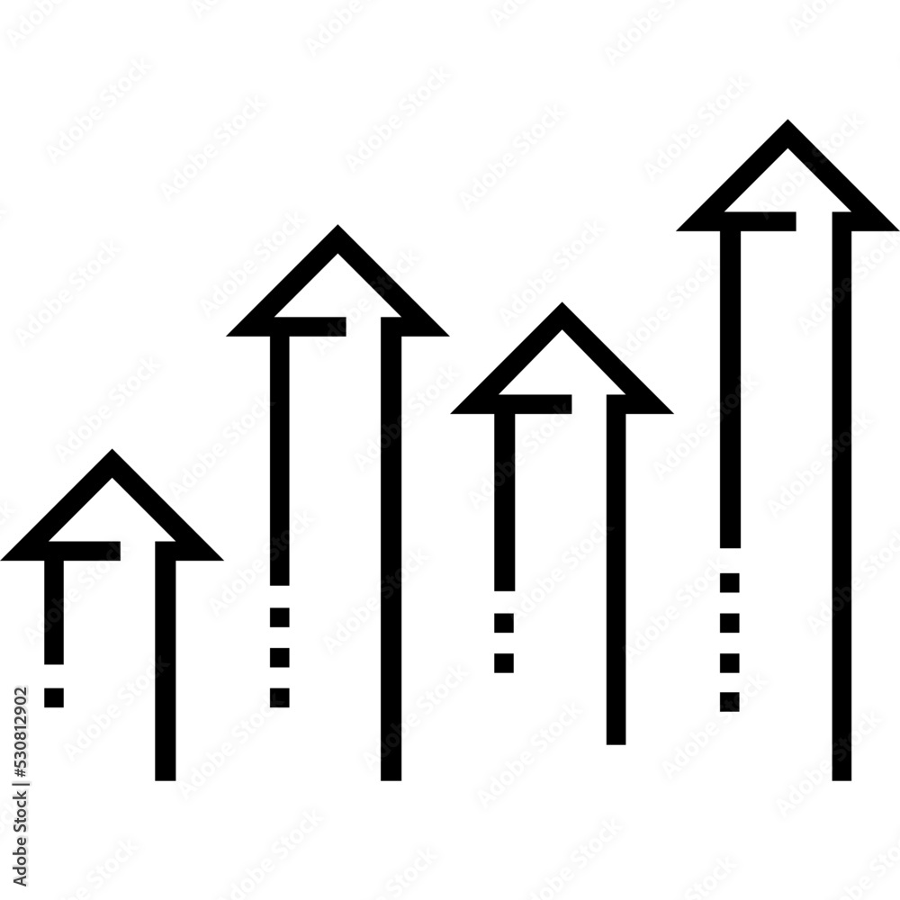 Bar Chart Line Vector Icon Bar Chart Line Vector Icon