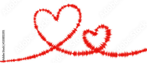 Wallpaper Mural Hand drawn shape heart with cute sketch line, divider shape. Love doodle isolated on white background for wedding, mother, woman or valentines day. Torontodigital.ca