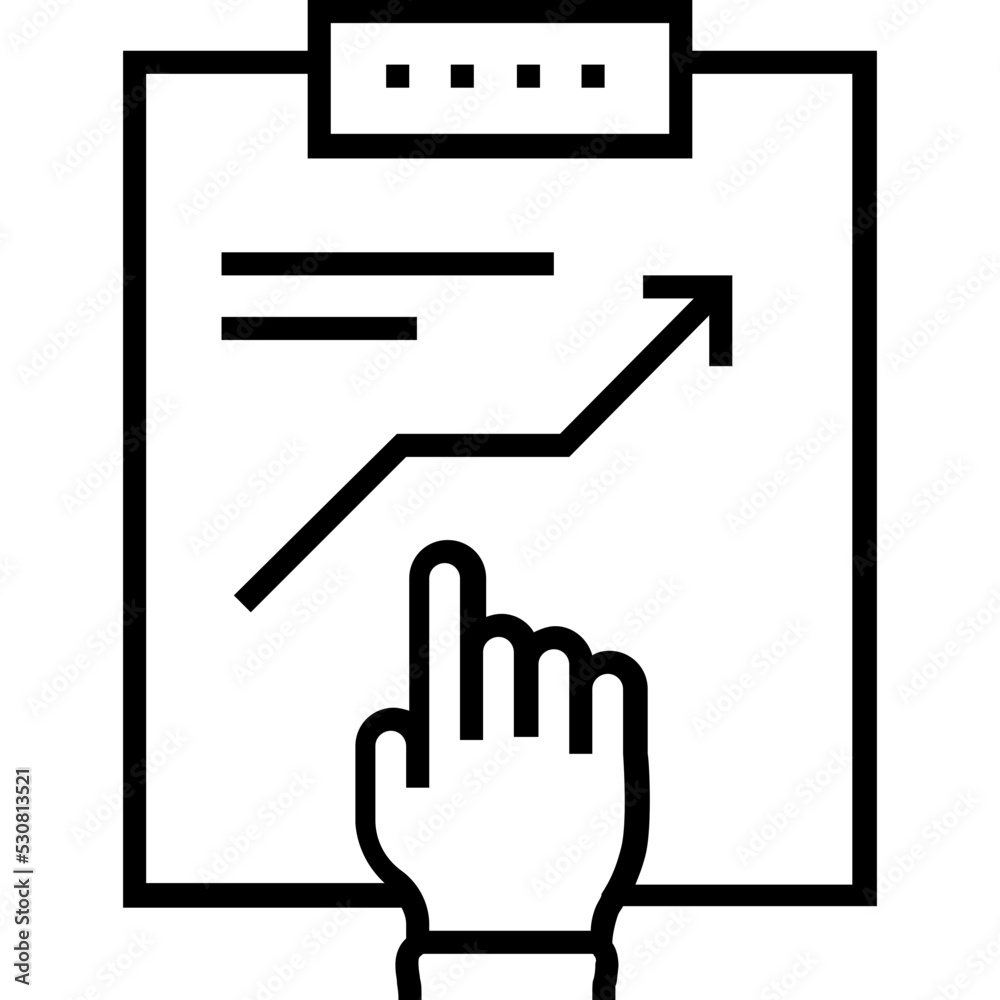 Economy Graph Line Vector Icon Economy Graph Line Vector Icon