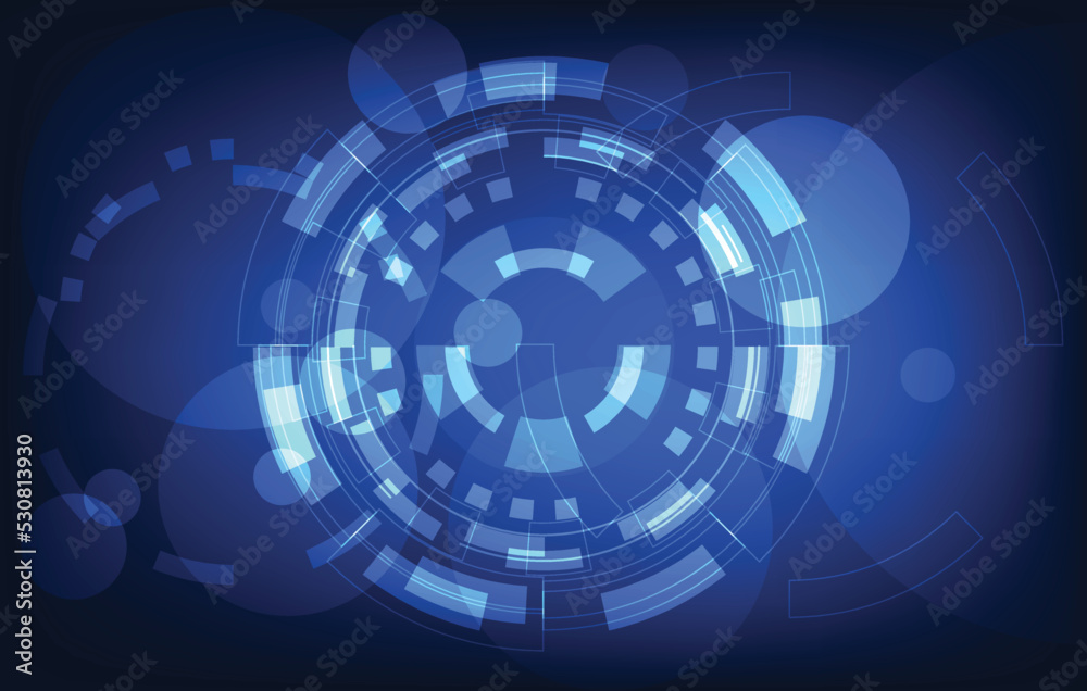Abstract Circular Cyber Technology Background Abstract Circular Cyber Technology Background