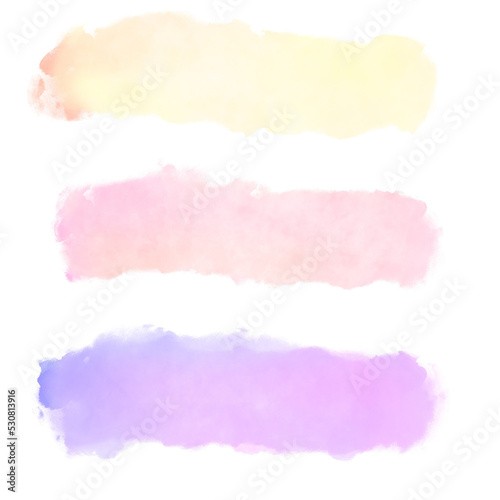 Color circles or Colorful watercolor splashes. © arinee