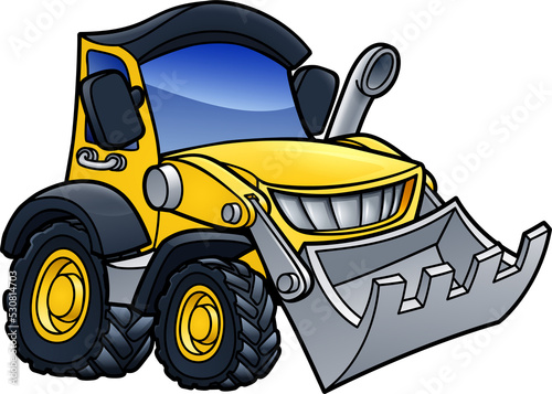 Digger Bulldozer Cartoon