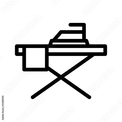 ironing line icon illustration vector graphic 