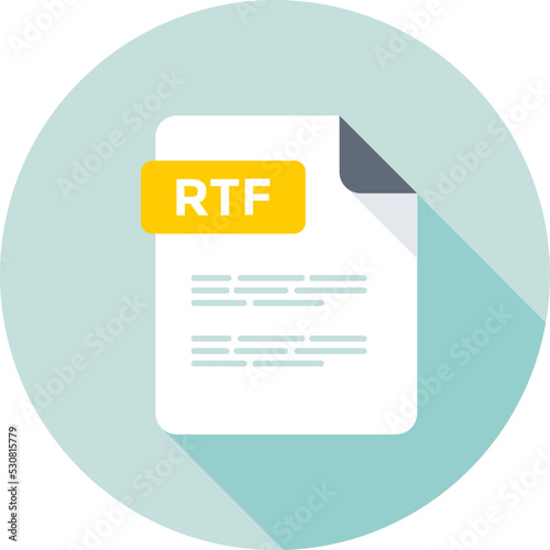 RTF File Colored Vector Icon  photo
