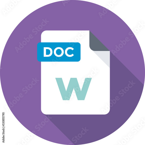 Doc File Colored Vector Icon 