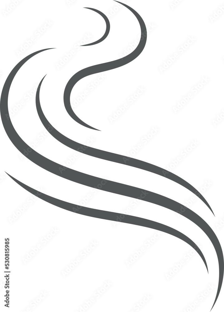 Fototapeta premium Vapor lines. Aroma smell motion. Smoke curve