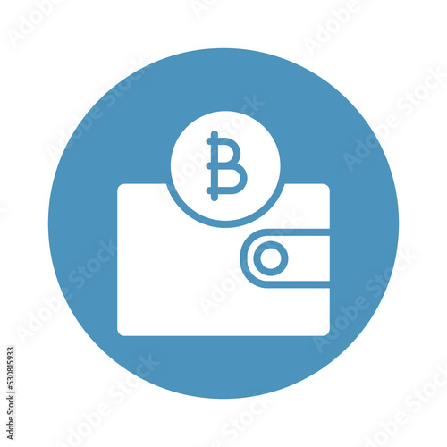 Bitcoin wallet  Vector Icon which is suitable for commercial work and easily modify or edit it

