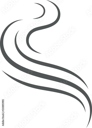 Vapor lines. Aroma smell motion. Smoke curve