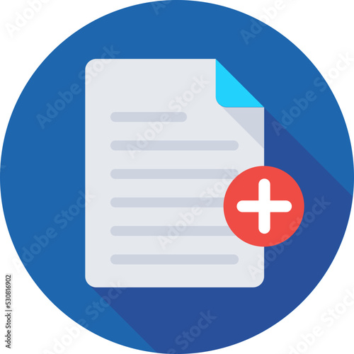 Add Document Colored Vector Icon