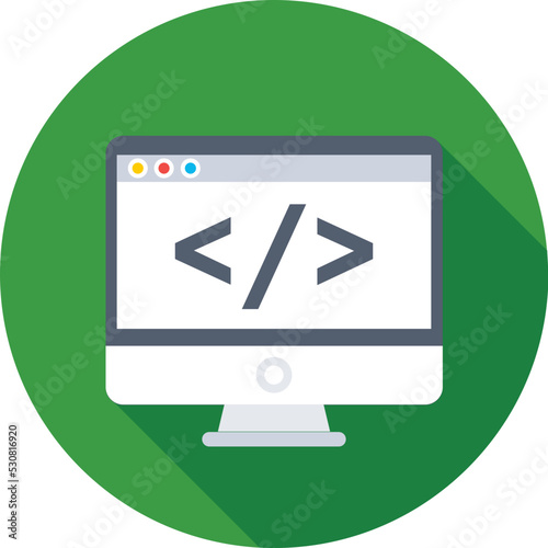 Coding Colored Vector Icon