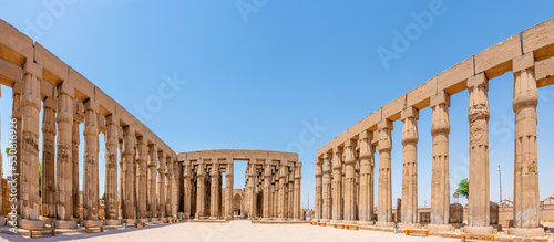 Temple Columns in the Luxor Temple  Egypt.