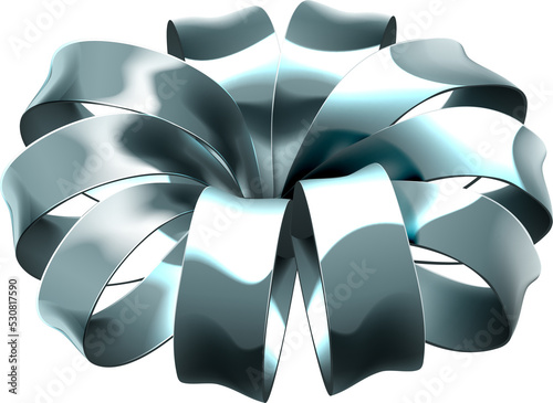Gift Ribbon Silver Bow Wrap