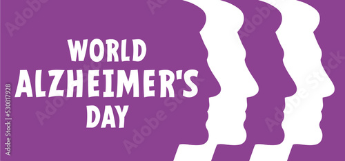 World alzheimer's day or dementia day. People ( patients ) suffering from the brain disease and memory loss, for neurology, mental illness. Alzheimer's, parkinson's disease symptoms. June or September