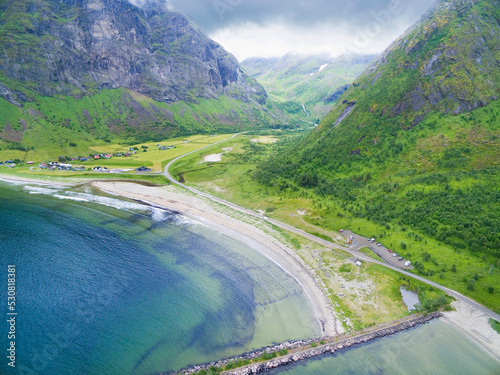 Aerial view of sundy Ersfjo...