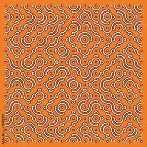 Color truchet tiling connections illustration