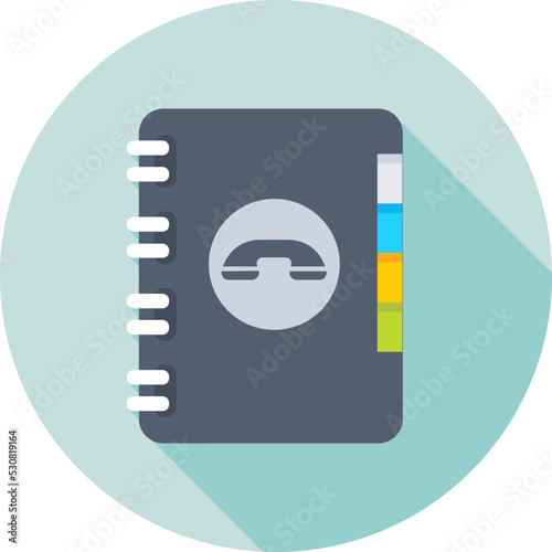 Contact Book Colored Vector Icon 