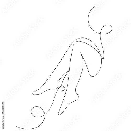 legs sketch, drawing by one continuous line, vector