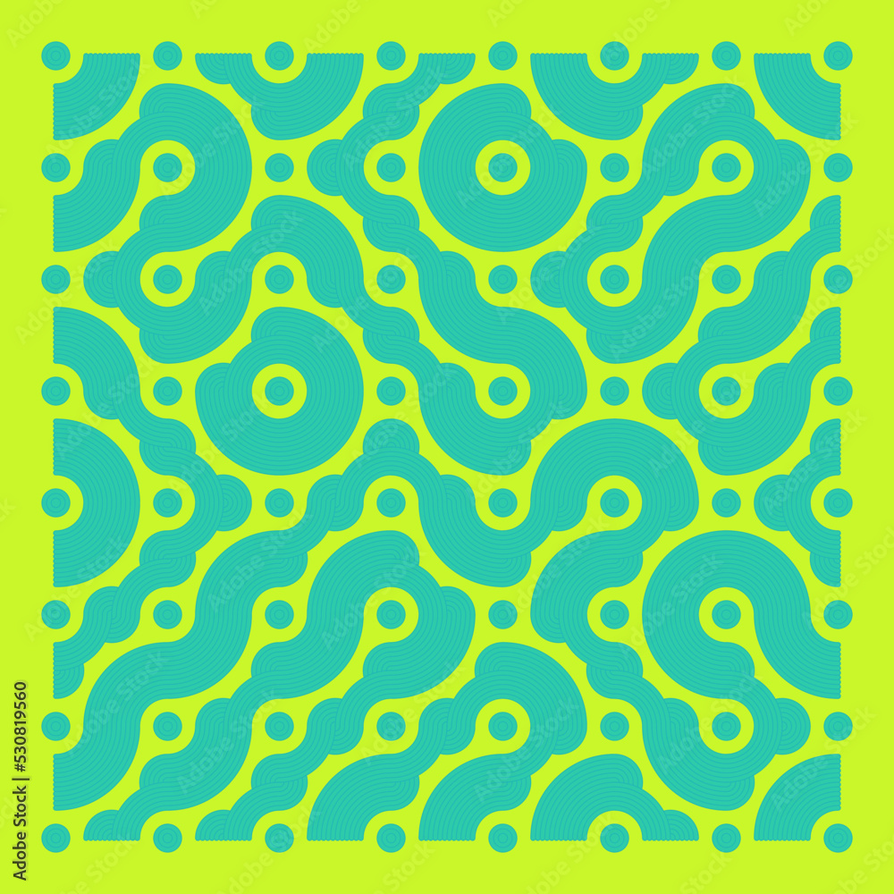 Color truchet tiling connections illustration Color truchet tiling connections illustration