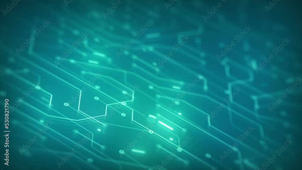 Hitech Computer Chipset Background Loop/ 4k animation of an abstract ...