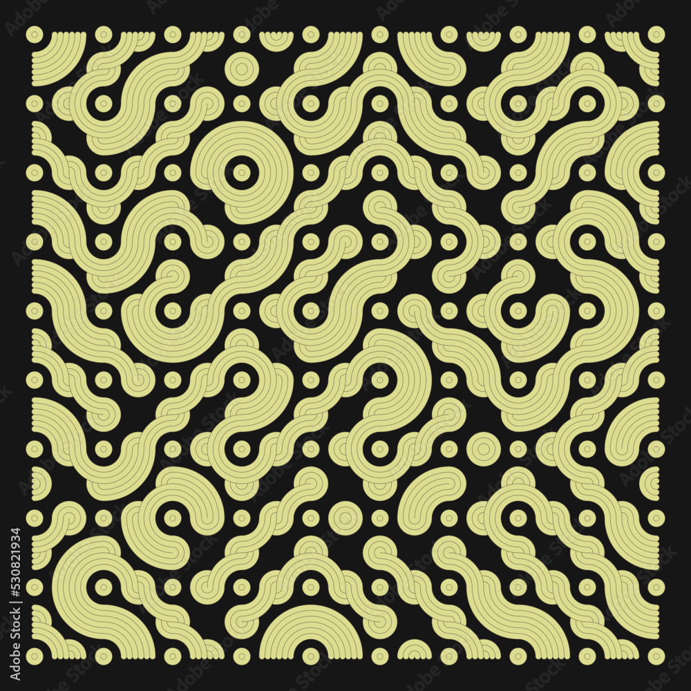 Color truchet tiling connections illustration Color truchet tiling connections illustration