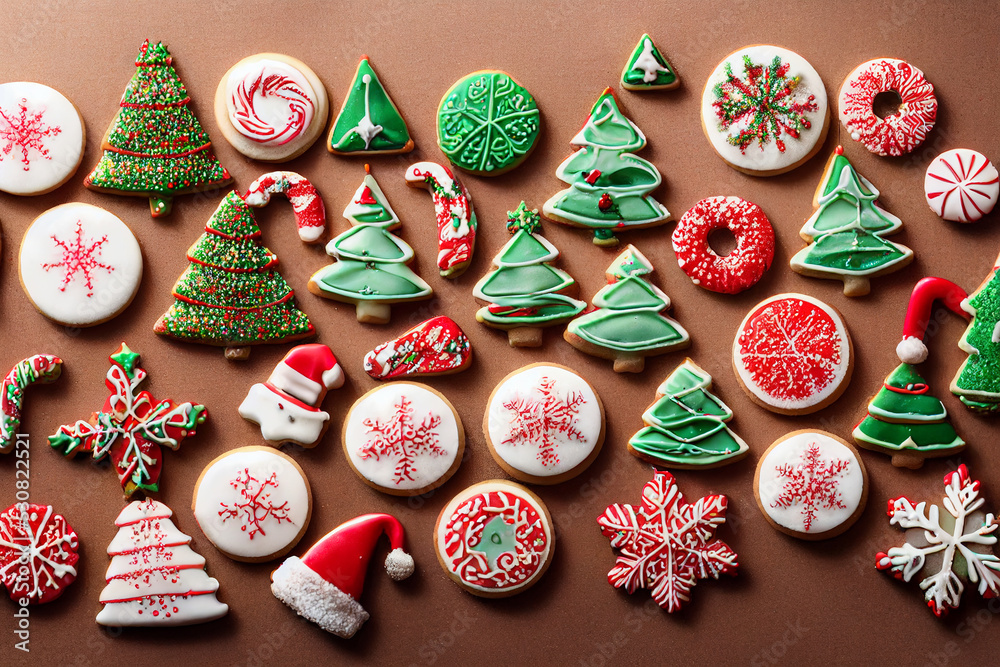 Baking Christmas cookies for Christmas season