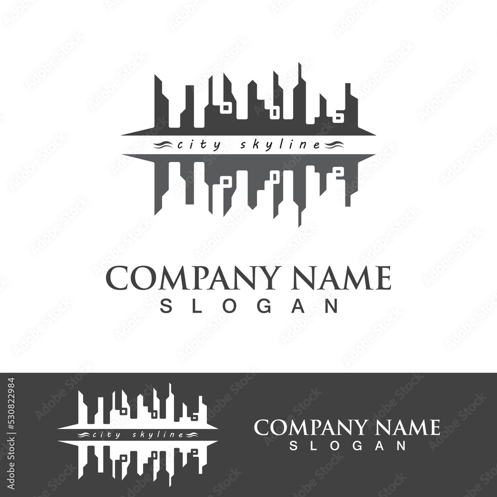 Fototapeta premium Modern city skyline illustration design
