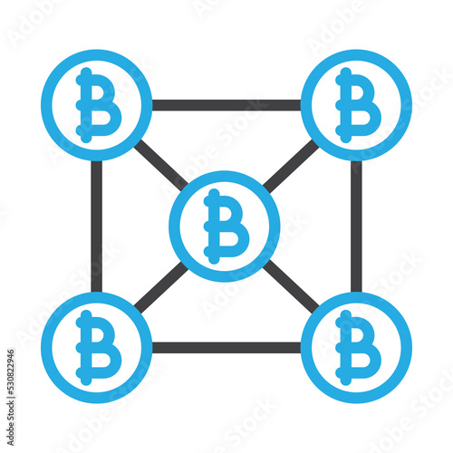Bitcoin Network Vector Icon which is suitable for commercial work and easily modify or edit it