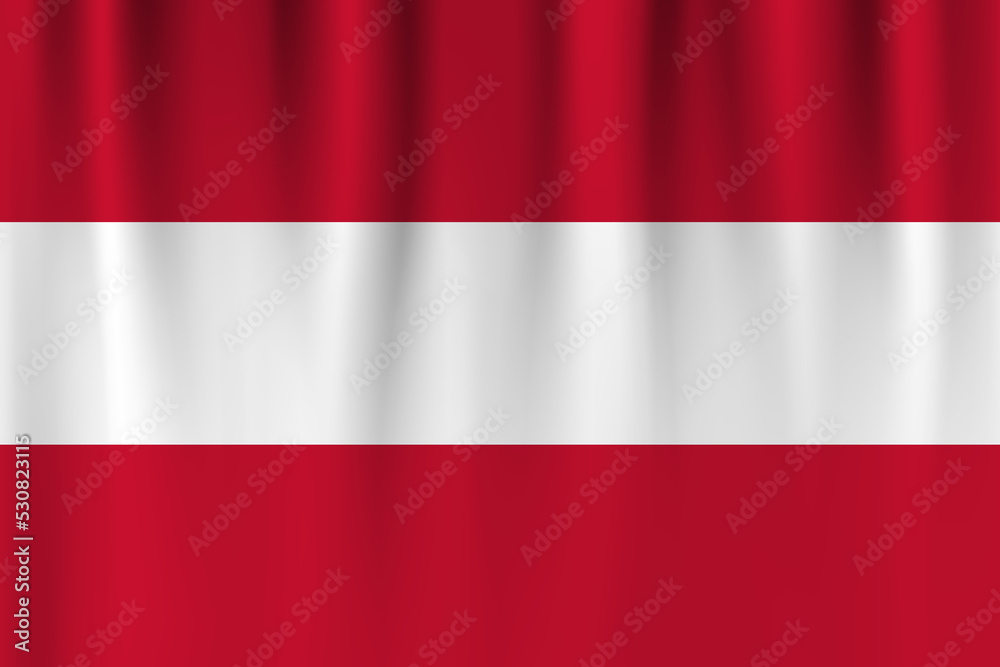 Naklejka premium Vector flag of Austria. Austria waving flag background.