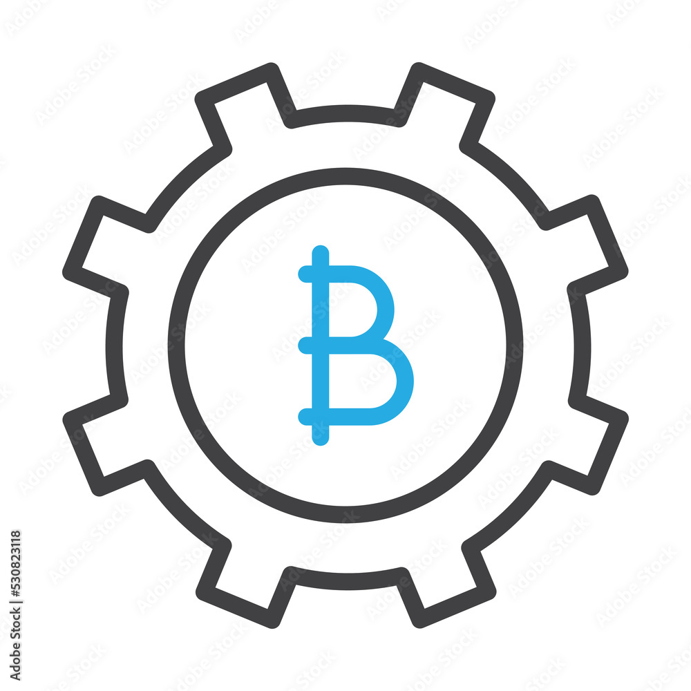 Bitcoin cogwheel Vector Icon which is suitable for commercial work and easily modify or edit it
Bitcoin cogwheel Vector Icon which is suitable for commercial work and easily modify or edit it
