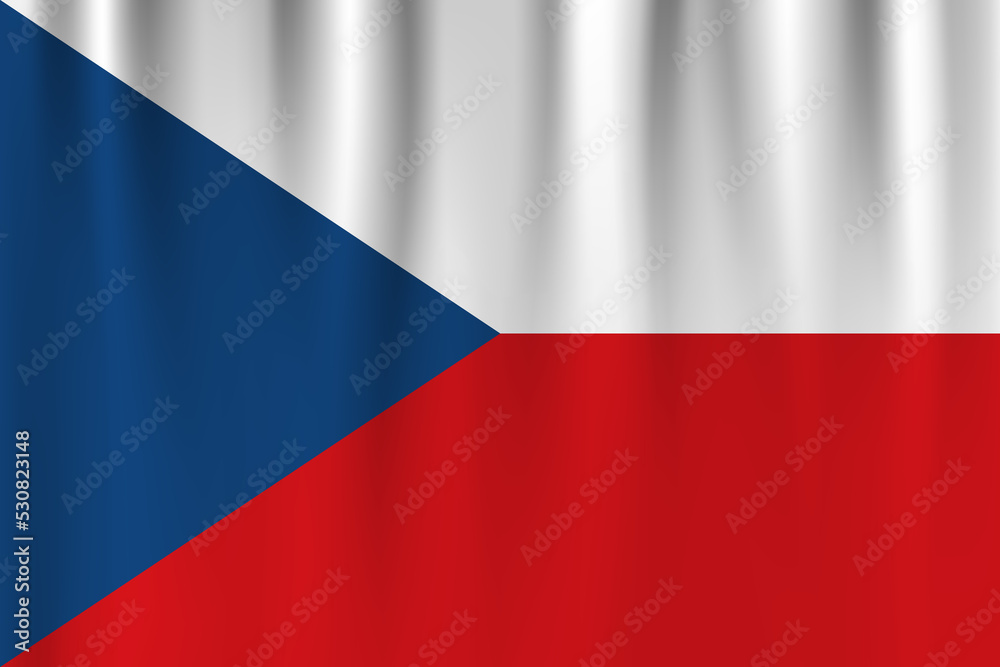 Fototapeta premium Vector flag of Czech_Repablic. Czech_Repablic waving flag background.