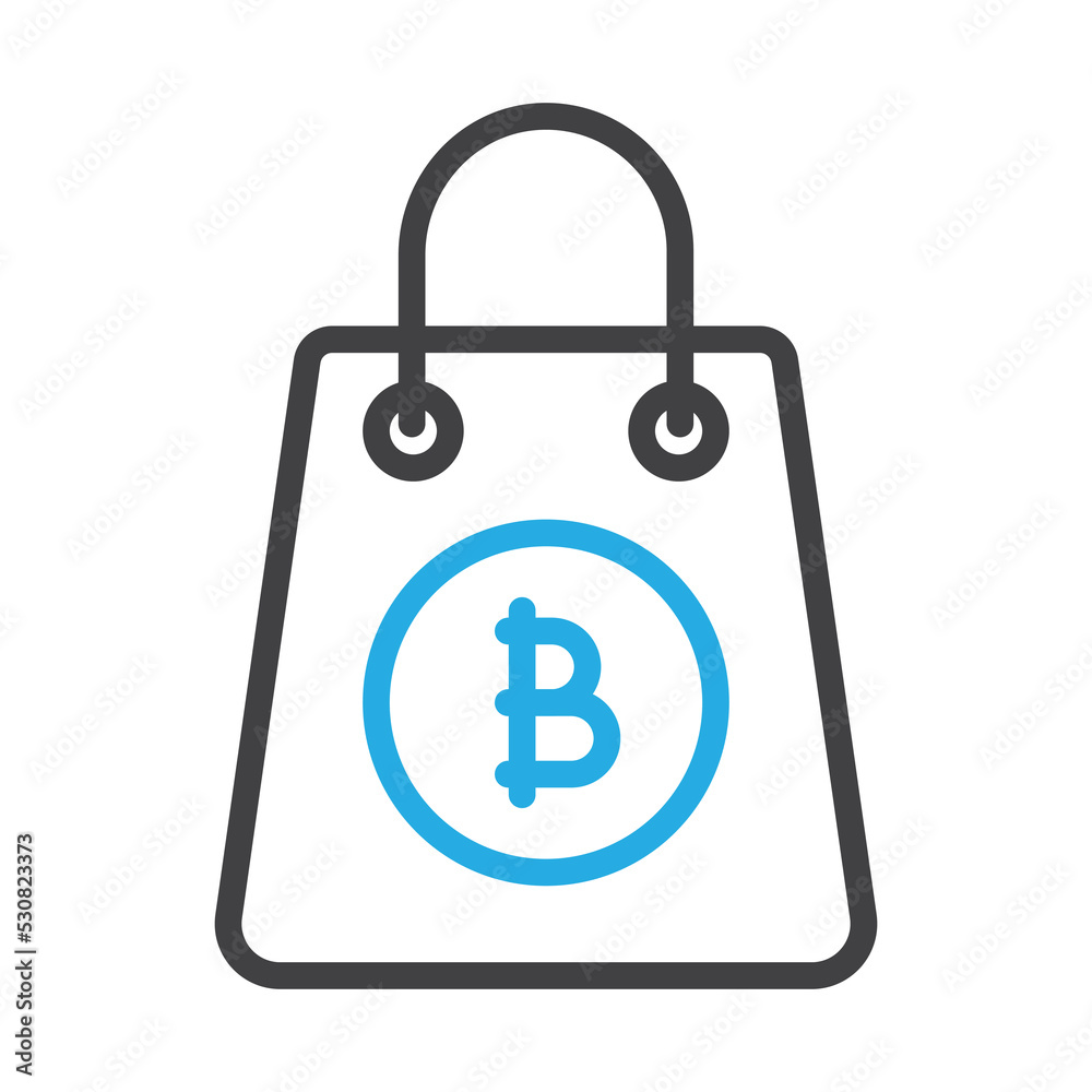 Bitcoin shopping bag Vector Icon which is suitable for commercial work and easily modify or edit it
Bitcoin shopping bag Vector Icon which is suitable for commercial work and easily modify or edit it