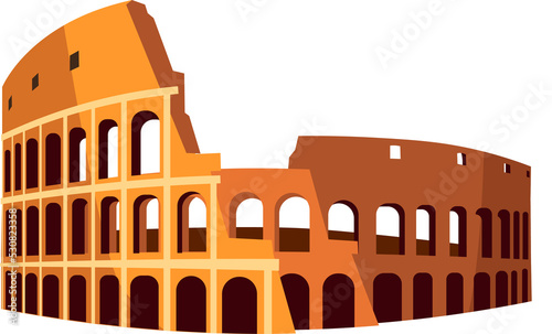 Fényképezés Roman coliseum illustration