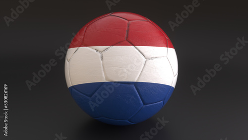 Drapeau du Pays-Bas incrust   dans un ballon de football