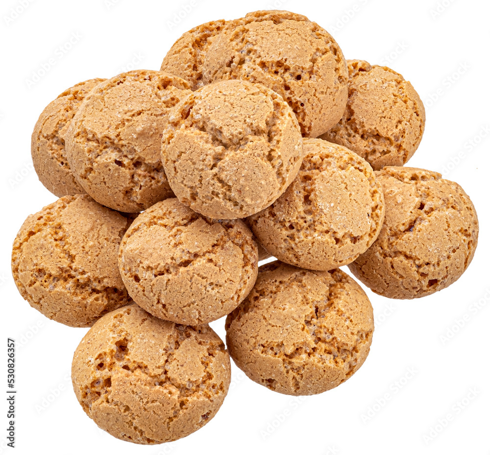 Italian amaretti, almond cookies isolated Stock-Foto | Adobe Stock