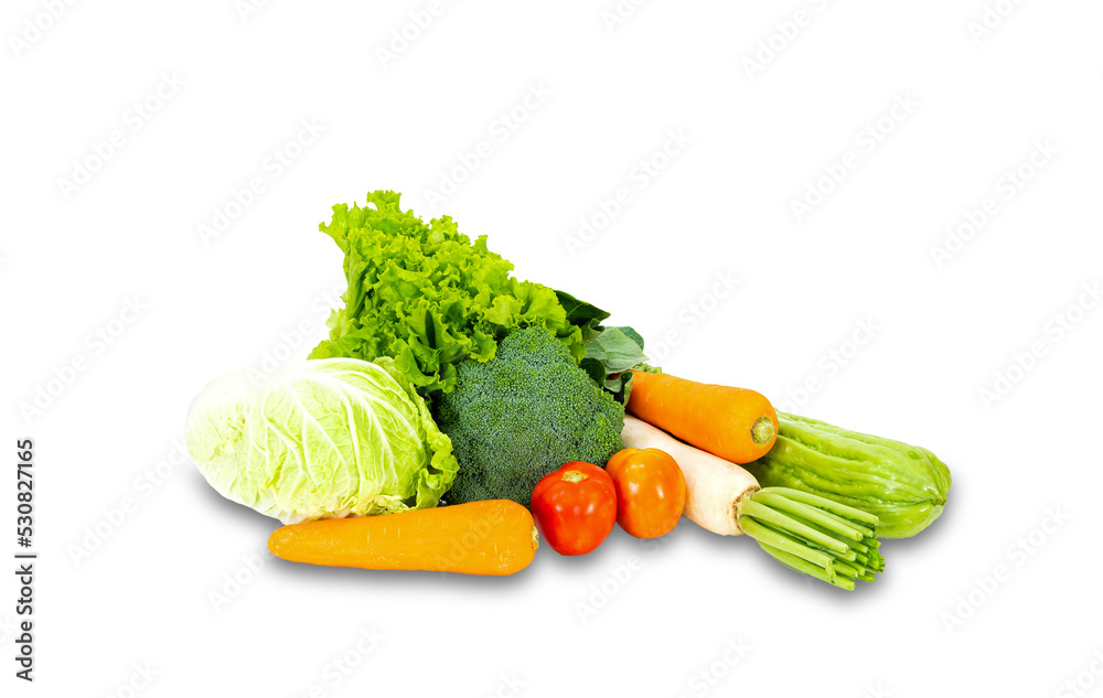 Banner design concept of fresh organic and vegetables png