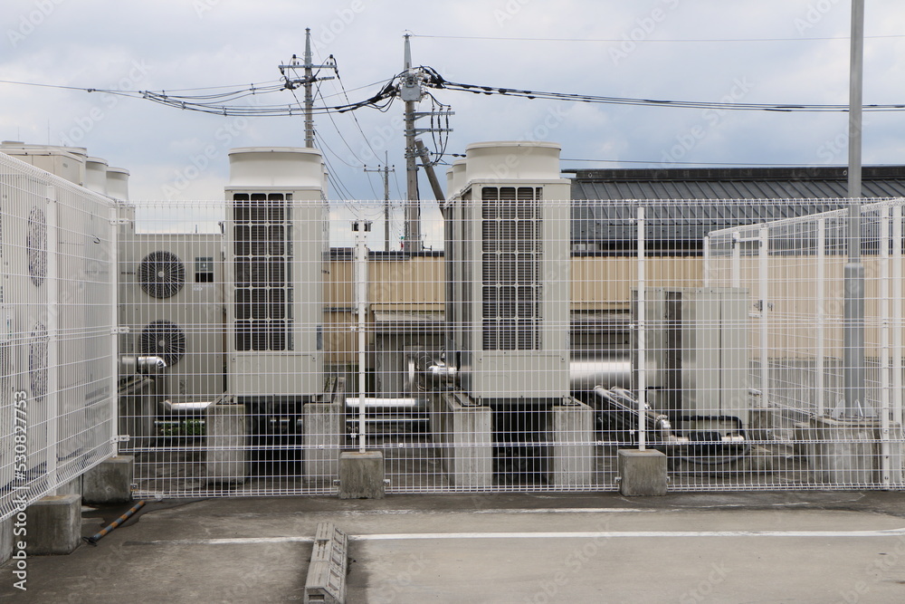 Obraz premium 屋上の空調設備