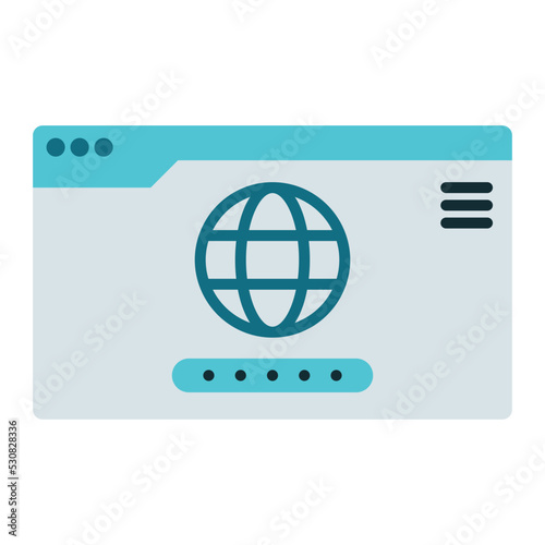 internet window display on computer