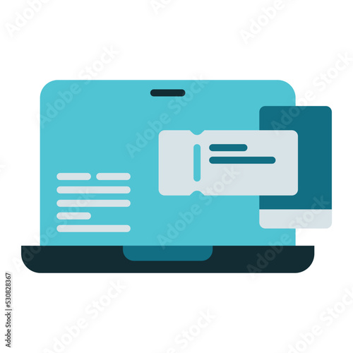 online vehicle ticket purchase via gadget