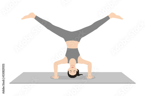 Tripod Headstand Pose Wide Legs, Sirsasana Ii Konasana