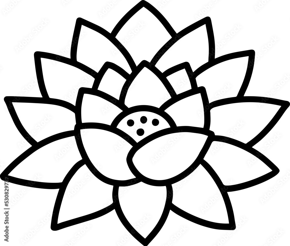 simple lotus flower line drawing outline simple lotus flower line drawing outline