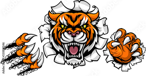 Tiger Background Claws Brea...