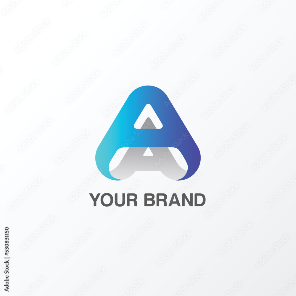 logo for company with A and blue logo for company with A and blue