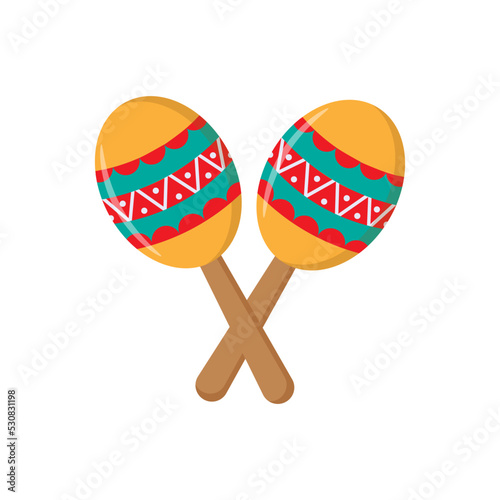 Obraz na płótnie mexican maracas traditional instrument icon vector illustration design w salonie