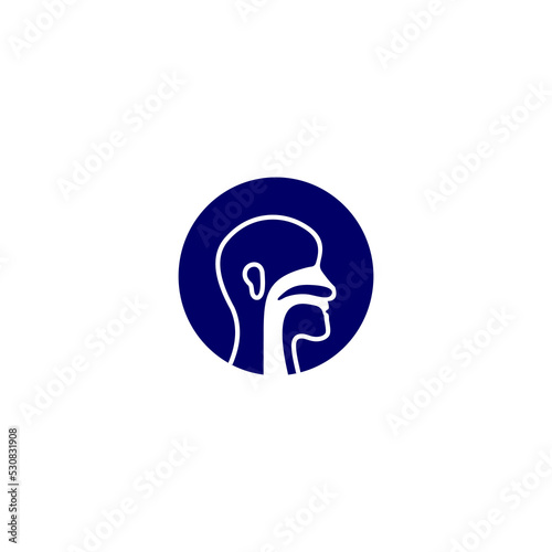 round line head logo vector illustration isolated design