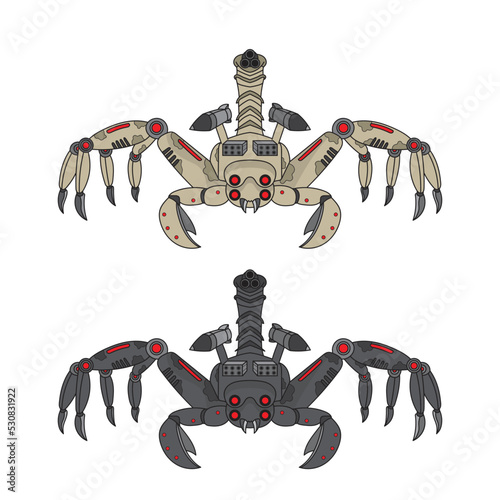 nft scorpion robot cartoon character
