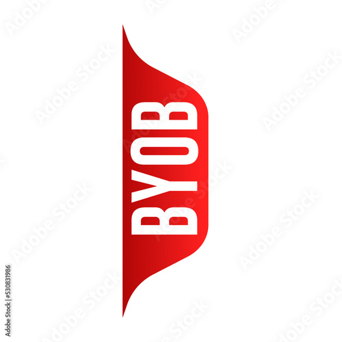 BYOB icon vector button for invitation flyers and posters photo