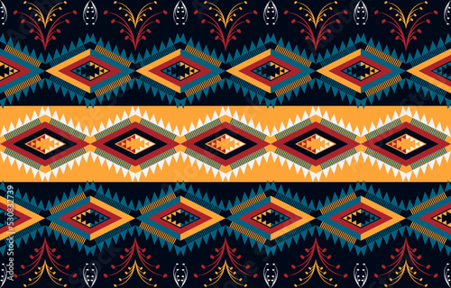 Geometric ethnic pattern seamless. ethnic seamless pattern. Design for cloth business, curtain, background, carpet, wallpaper, clothing, wrapping, Batik, fabric,Vector illustration.
