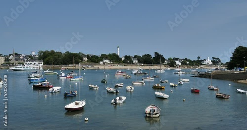 Harbour of Combrit Sainte Marine, Finistere department, Brittany in France photo