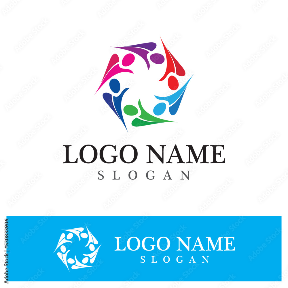 Obraz premium Community logo and symbol vector